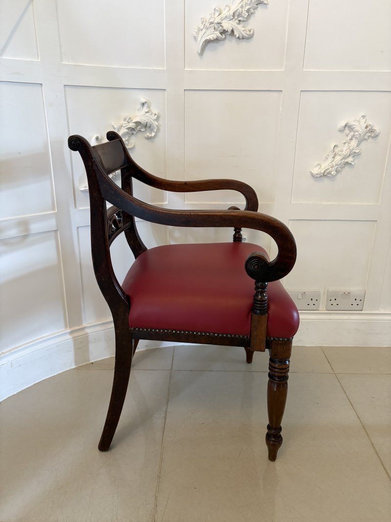 Pair of Antique George III Quality Mahogany Desk Chairs - Image 10